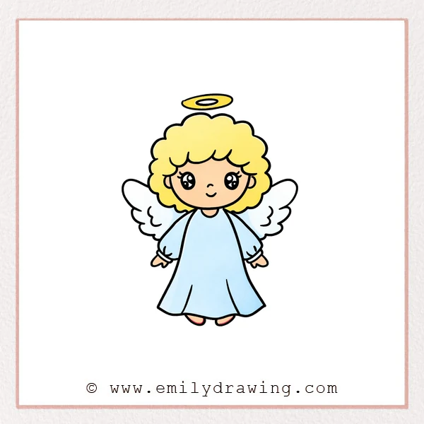 Preview of Cartoon Angel drawing